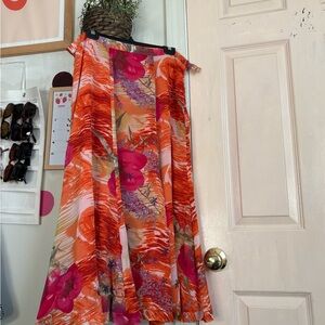 Coldwater Creek Multicolor Floral Skirt
